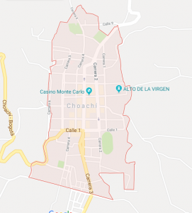 Map of Choachí