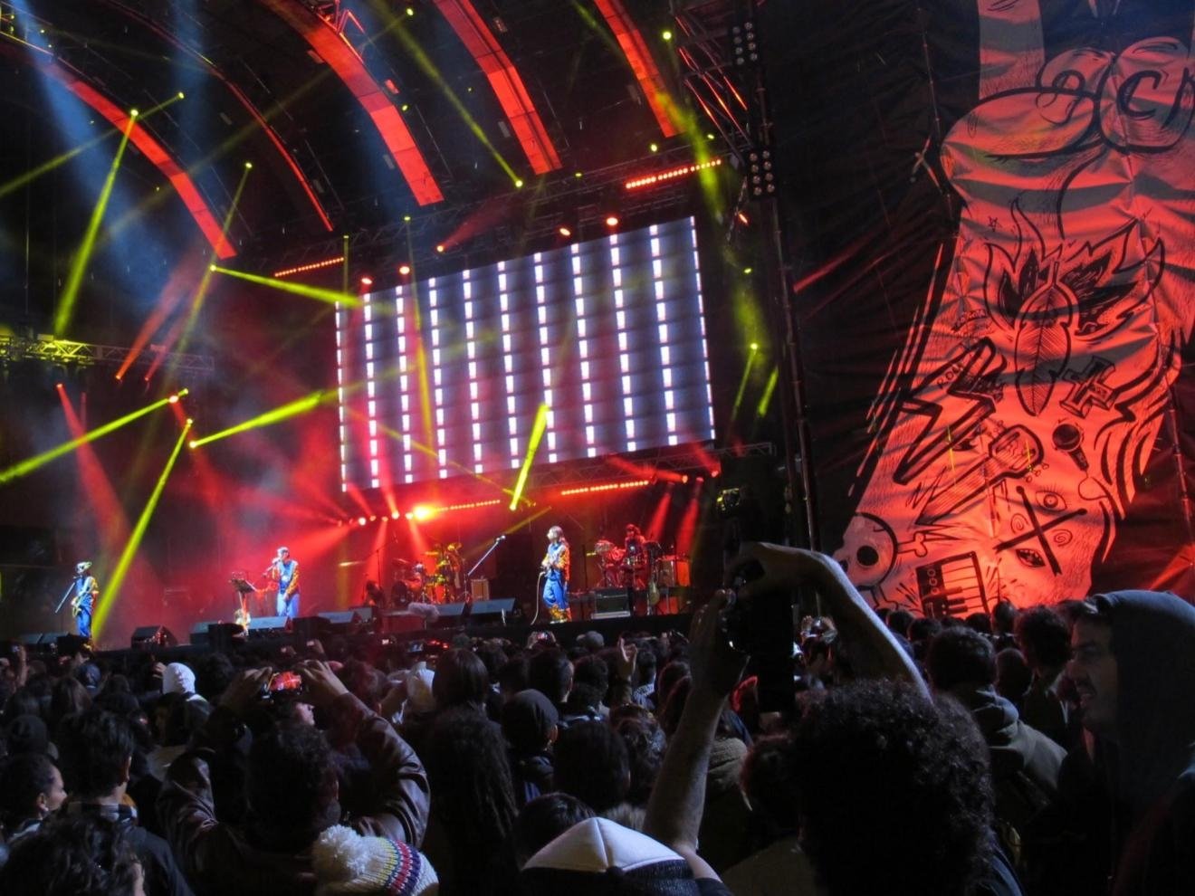 band performing on the stage